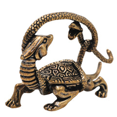 Brass Naag Kurma Tortoise Showpiece for Vastu Pooja Home Decor Gifting Traditional Handcrafted Idol, Gold, 1.5 Inch, 1 Piece