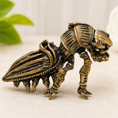 Brass Beetle Showpiece for Home Decor & Gifting, Handcrafted Traditional Decorative Insect Figurine, Gold, 1 Inch, 1 Piece