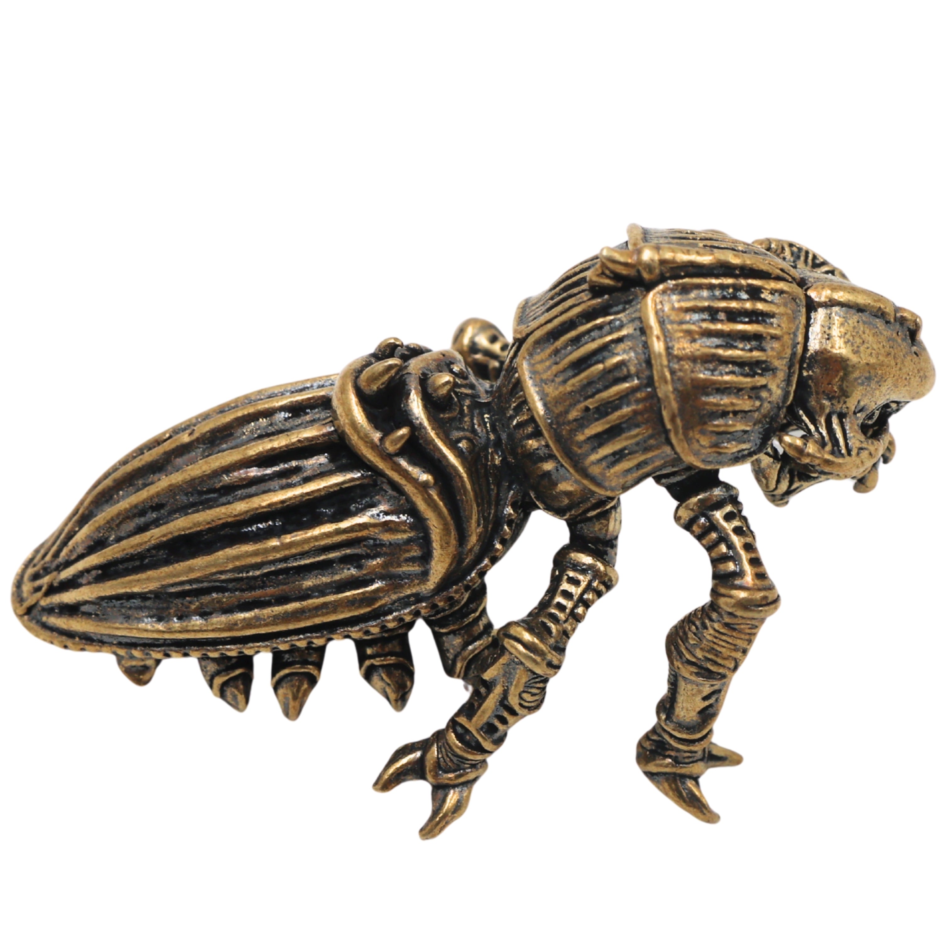 Brass Beetle Showpiece for Home Decor & Gifting, Handcrafted Traditional Decorative Insect Figurine, Gold, 1 Inch, 1 Piece
