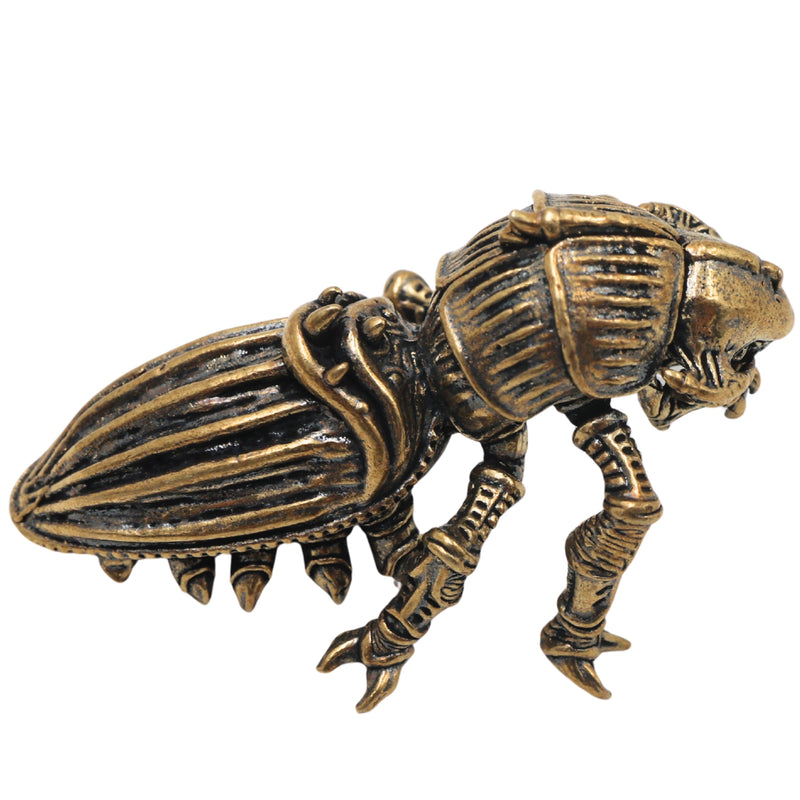 Brass Beetle Showpiece for Home Decor & Gifting, Handcrafted Traditional Decorative Insect Figurine, Gold, 1 Inch, 1 Piece