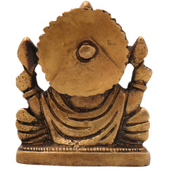 Ganesha Brass Ganesha Ganapati Vinayaka Idol for Pooja Home Decor Gifting, Traditional Handcrafted Chola Murti, Gold, 3 Inch, 1 Piece