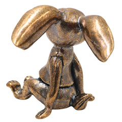 Brass Rabbit Table Decor Handcrafted Traditional Bunny Figurine Lucky Vastu Home Gift Showpiece, Gold, 1.5 Inch, 1 Piece
