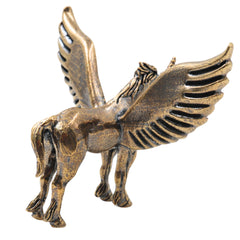 Brass Pegasus Winged Horse Figurine Handcrafted Table Decor Gift Sculpture for Home & Office, Gold, 1.5 Inch, 1 Piece