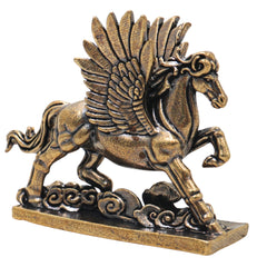 Brass Pegasus Winged Horse Table Decorative Idol Handcrafted Traditional Vastu Home Decor Spiritual Gifting Figurine, Gold, 1.5 Inch, 1 Piece