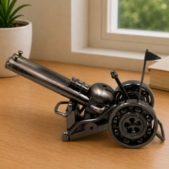 Brass War Cannon Showpiece Handcrafted Traditional Royal Artillery Decor for Home, Office & Gifting, Black, 3 Inch, 1 Piece