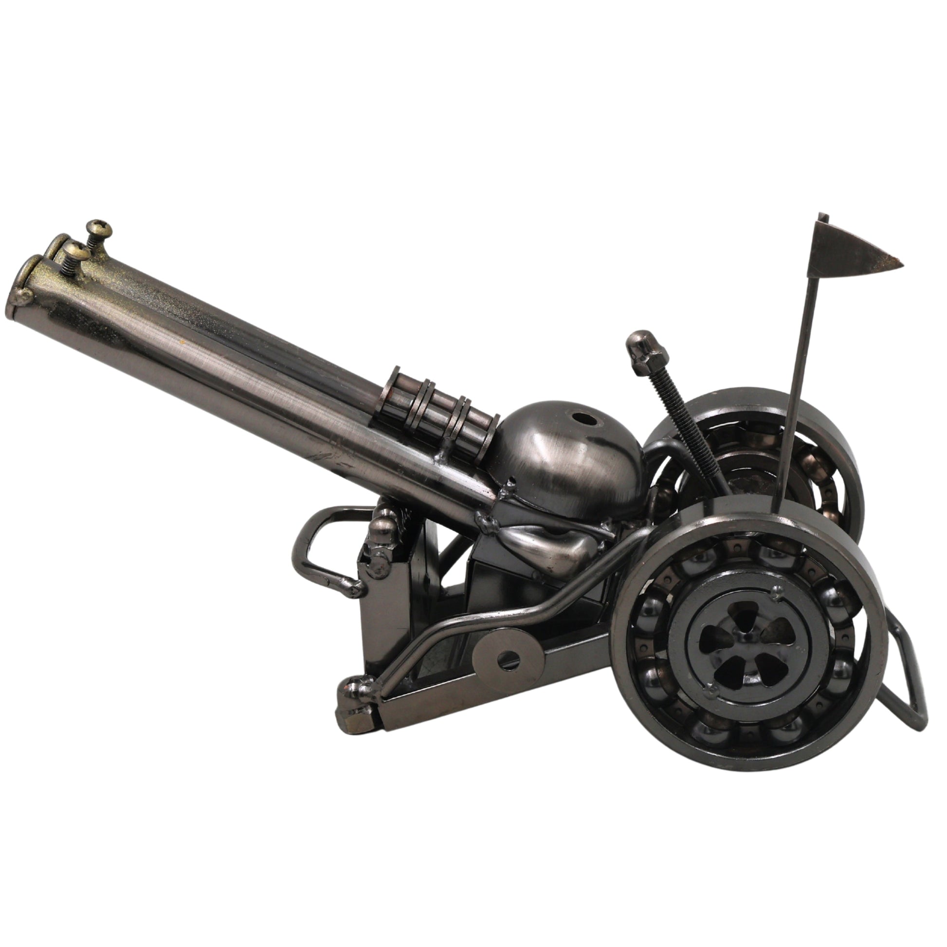 Brass War Cannon Showpiece Handcrafted Traditional Royal Artillery Decor for Home, Office & Gifting, Black, 3 Inch, 1 Piece