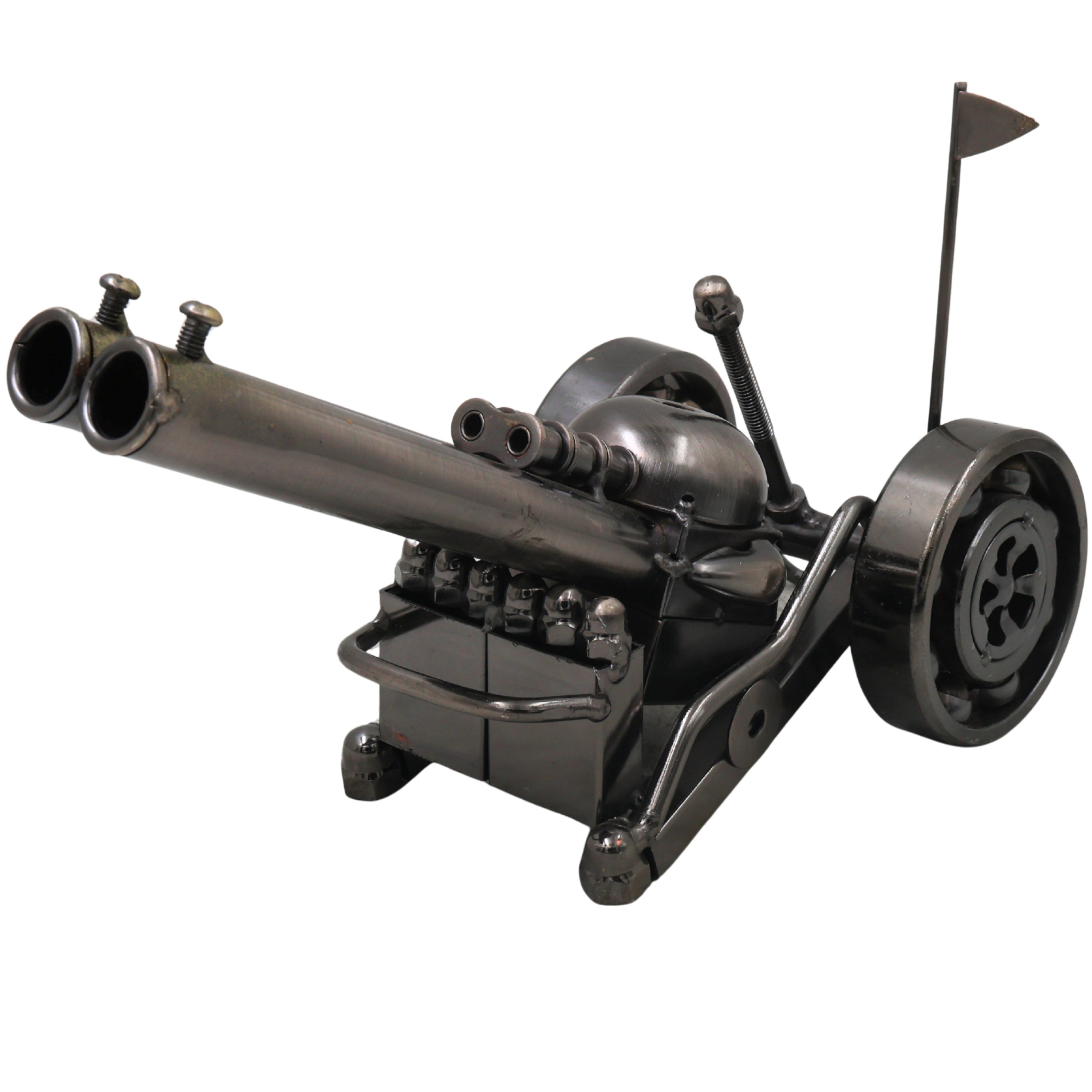 Brass War Cannon Showpiece Handcrafted Traditional Royal Artillery Decor for Home, Office & Gifting, Black, 3 Inch, 1 Piece