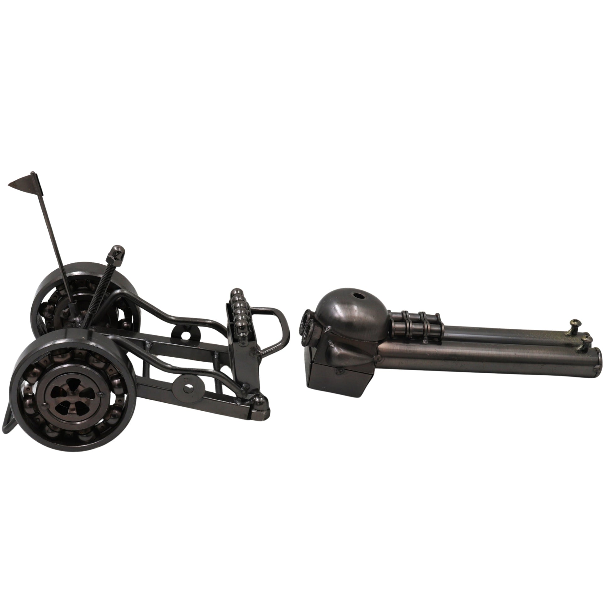 Brass War Cannon Showpiece Handcrafted Traditional Royal Artillery Decor for Home, Office & Gifting, Black, 3 Inch, 1 Piece