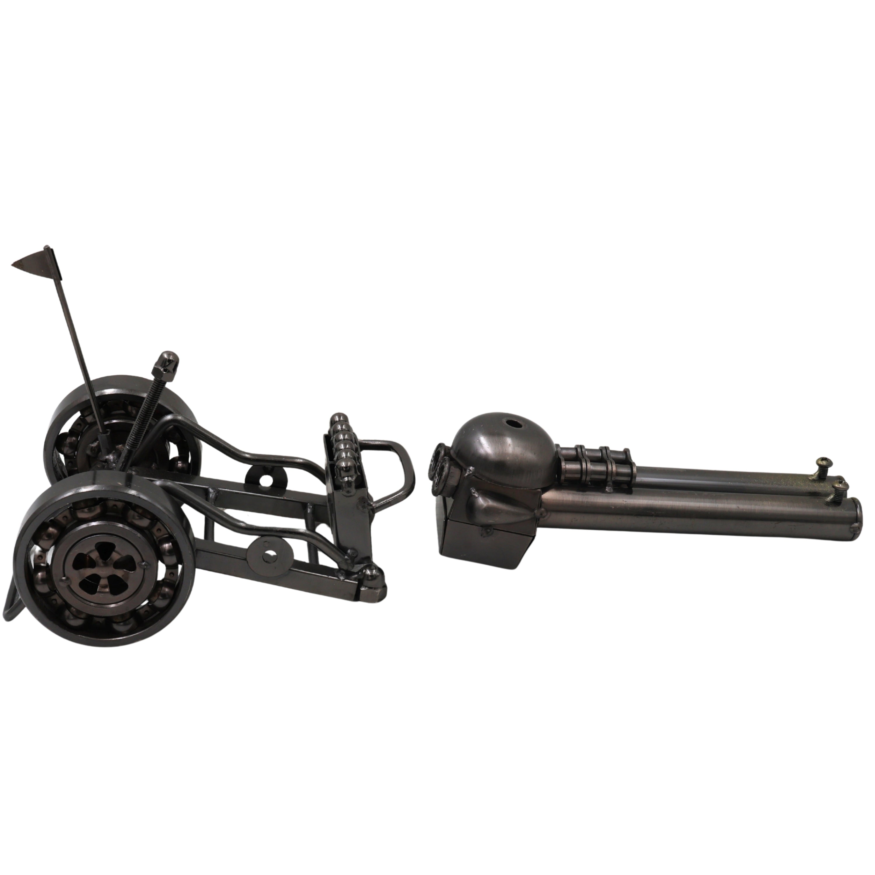 Brass War Cannon Showpiece Handcrafted Traditional Royal Artillery Decor for Home, Office & Gifting, Black, 3 Inch, 1 Piece