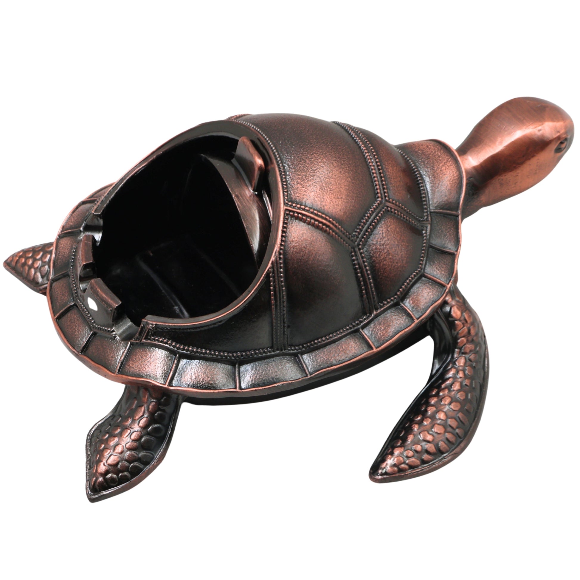 Steel Kurma Tortoise Ashtray Handcrafted Traditional Smoking Bowl Vaastu Home Decor Gifting Accent, Gold, 2.5 Inch, 1 Piece