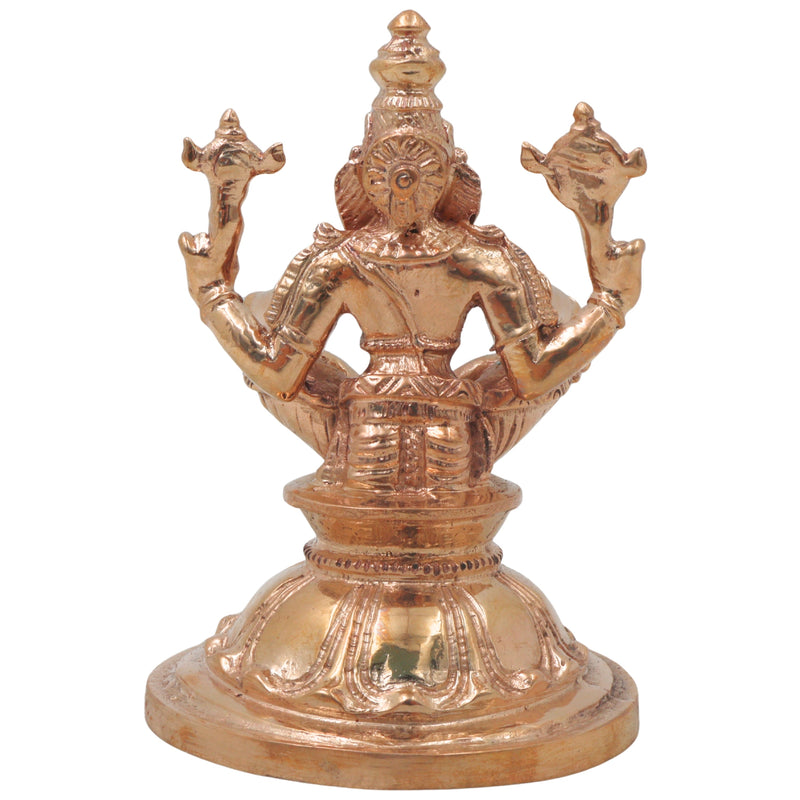 Handcrafted Bronze Yoga Narasimha Idol, Narahari Chola Style Murti for Pooja, Home Decor & Spiritual Gifting, Gold, 4 Inch, 1 Piece