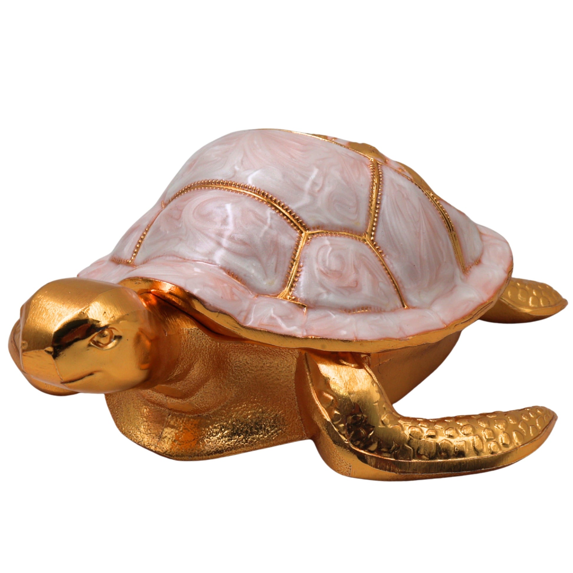 Steel Kurma Tortoise Ashtray Handcrafted Traditional Smoking Bowl Vaastu Home Decor Gifting Accent, Gold, 2 Inch, 1 Piece
