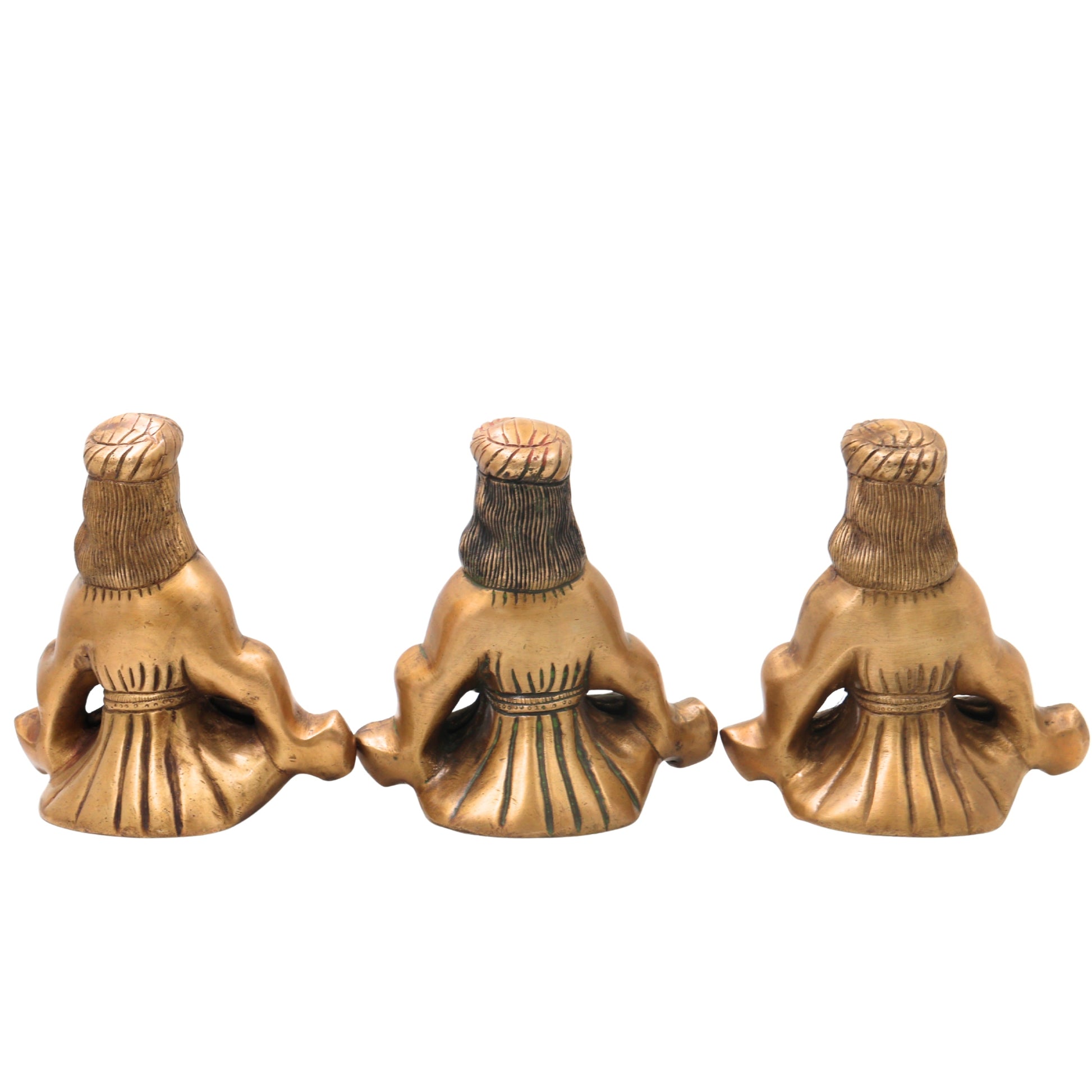 Brass Folk Musician Set of 4 Handcrafted Traditional Sculptures for Home, Gold, 6.5 Inch, 1 Piece