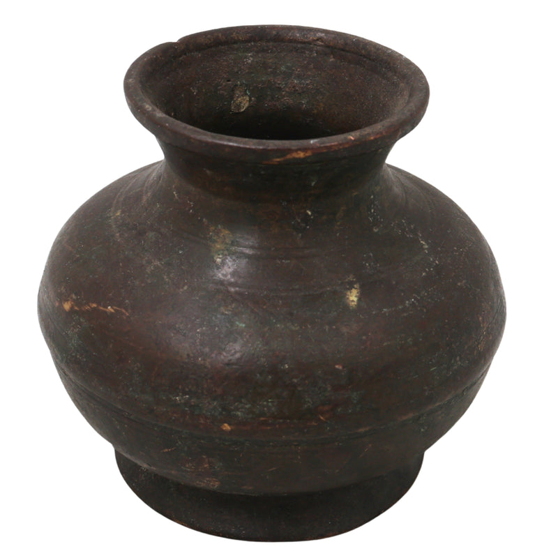 Brass Lota Kalash Kumbha for Pooja, Handcrafted Abhishekam, Temple Decor, Traditional Chola Gift Vessel, Brown, 3 Inch, 1 Piece