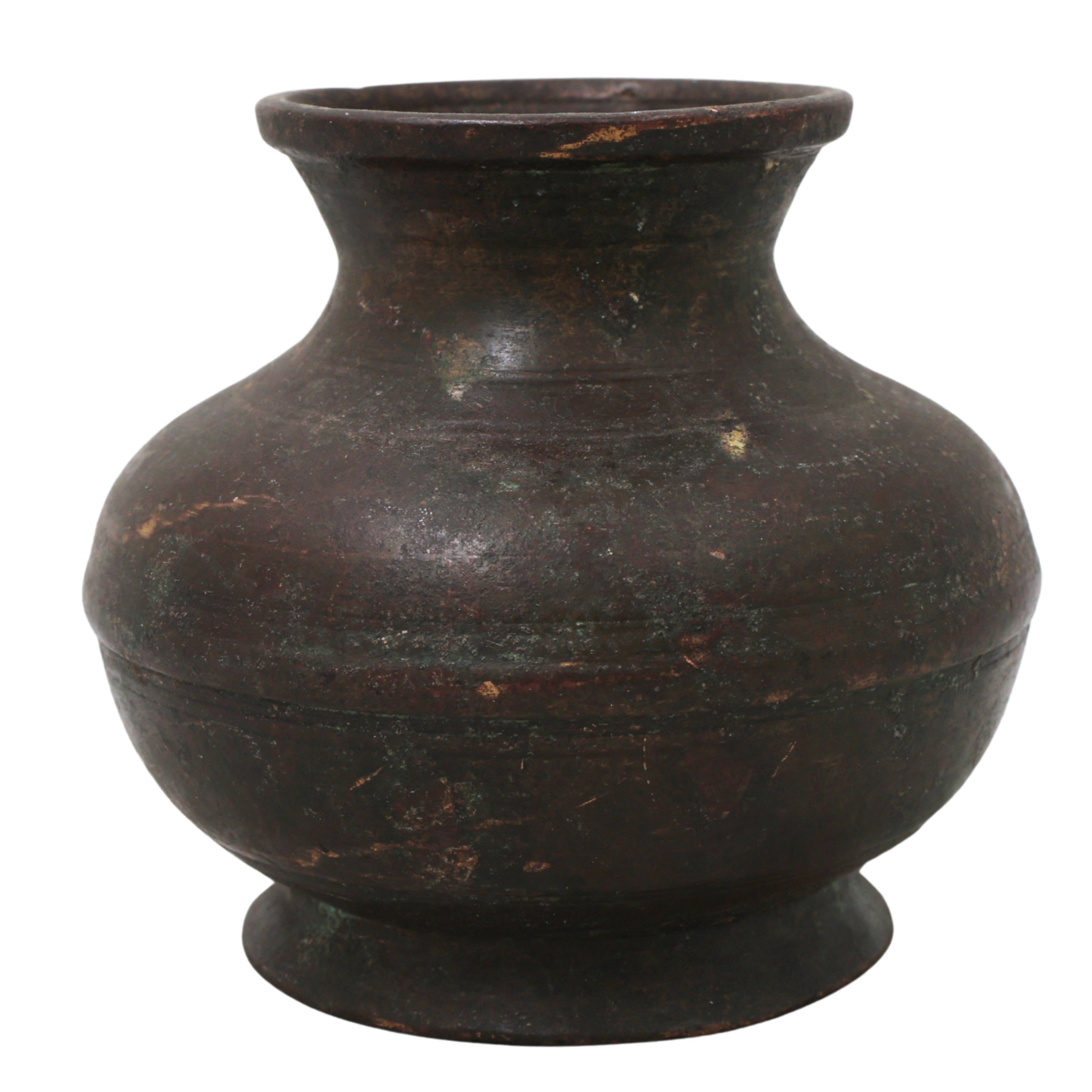 Brass Lota Kalash Kumbha for Pooja, Handcrafted Abhishekam, Temple Decor, Traditional Chola Gift Vessel, Brown, 3 Inch, 1 Piece