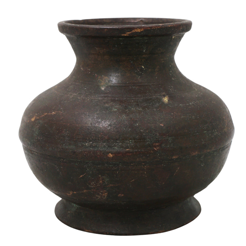 Brass Lota Kalash Kumbha for Pooja, Handcrafted Abhishekam, Temple Decor, Traditional Chola Gift Vessel, Brown, 3 Inch, 1 Piece