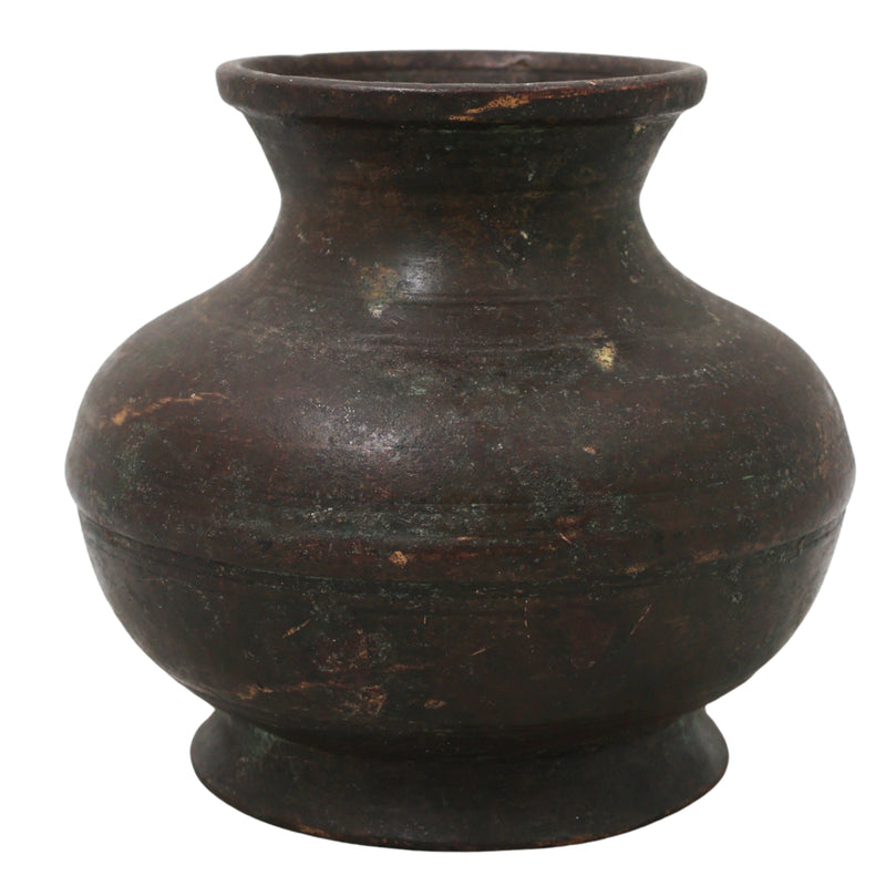 Brass Lota Kalash Kumbha for Pooja, Handcrafted Abhishekam, Temple Decor, Traditional Chola Gift Vessel, Brown, 3 Inch, 1 Piece