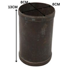 Brass Measurement Glass Seru Seer Measure, Traditional Handcrafted Chola Pooja Temple Decor Gifting Vessel, Brown, 5 Inch, 1 Piece