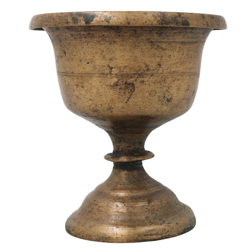 Brass Lota Kalash Kumbha for Pooja Temple Rituals Vastu Gifting Traditional Chola Sacred Vessel, Gold, 3.5 Inch, 1 Piece