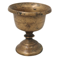 Brass Lota Kalash Kumbha for Pooja Temple Rituals Vastu Gifting Traditional Chola Sacred Vessel, Gold, 3.5 Inch, 1 Piece