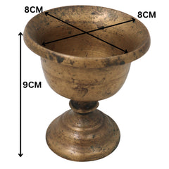Brass Lota Kalash Kumbha for Pooja Temple Rituals Vastu Gifting Traditional Chola Sacred Vessel, Gold, 3.5 Inch, 1 Piece
