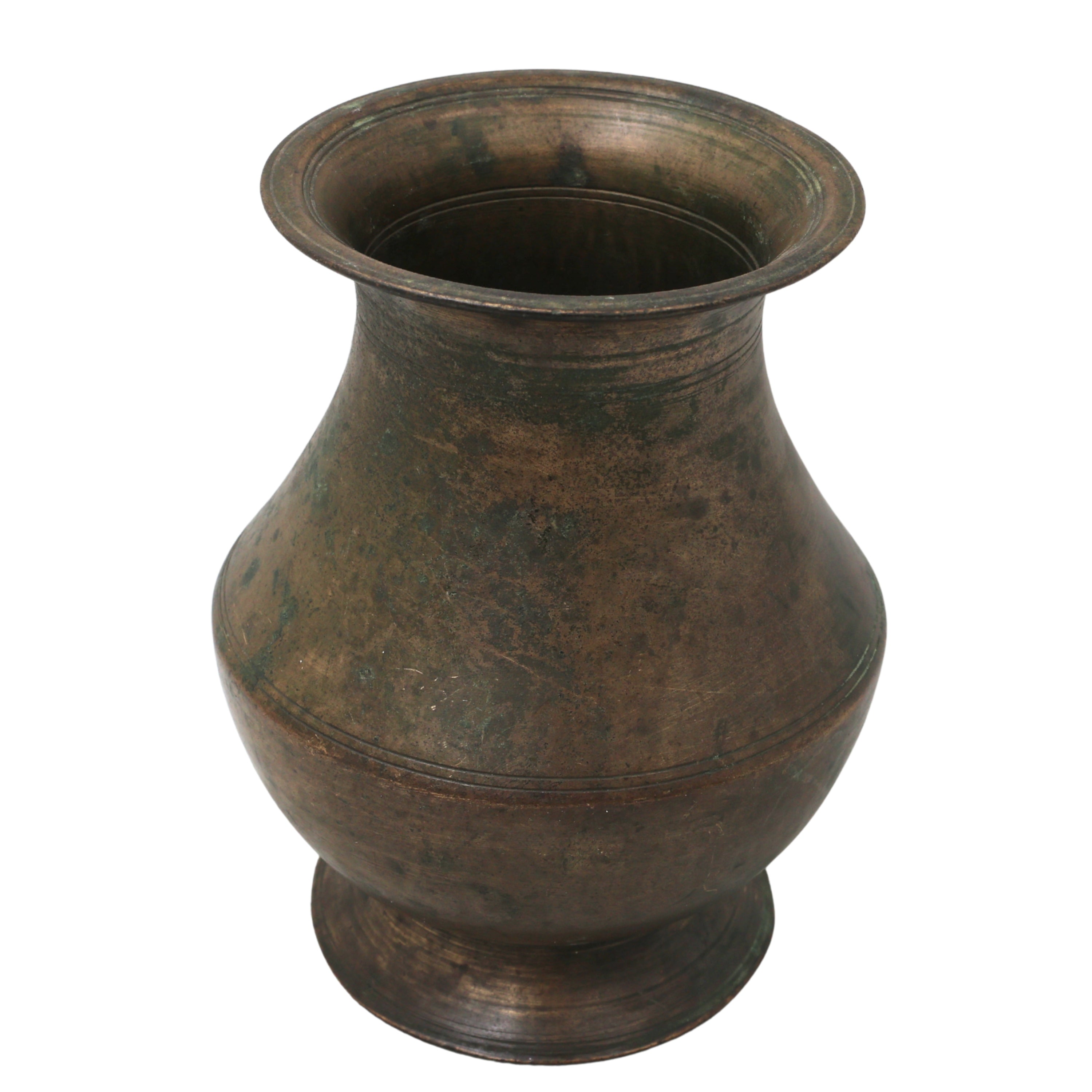 Vintage Brass Lota Kalash Jal Patra for Pooja, Vastu, Temple Decor, Gifting, Handcrafted Traditional Chola Art, Gold, 5.5 Inch, 1 Piece