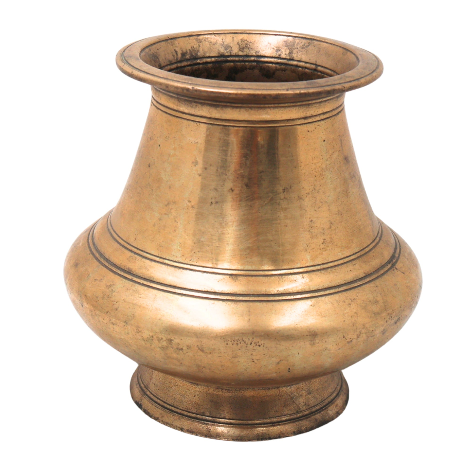 Brass Vintage Chambu Lota Kalash Handcrafted Traditional Chola Purna Kumbha for Pooja, Vastu & Gifting, Gold, 5 Inch, 1 Piece