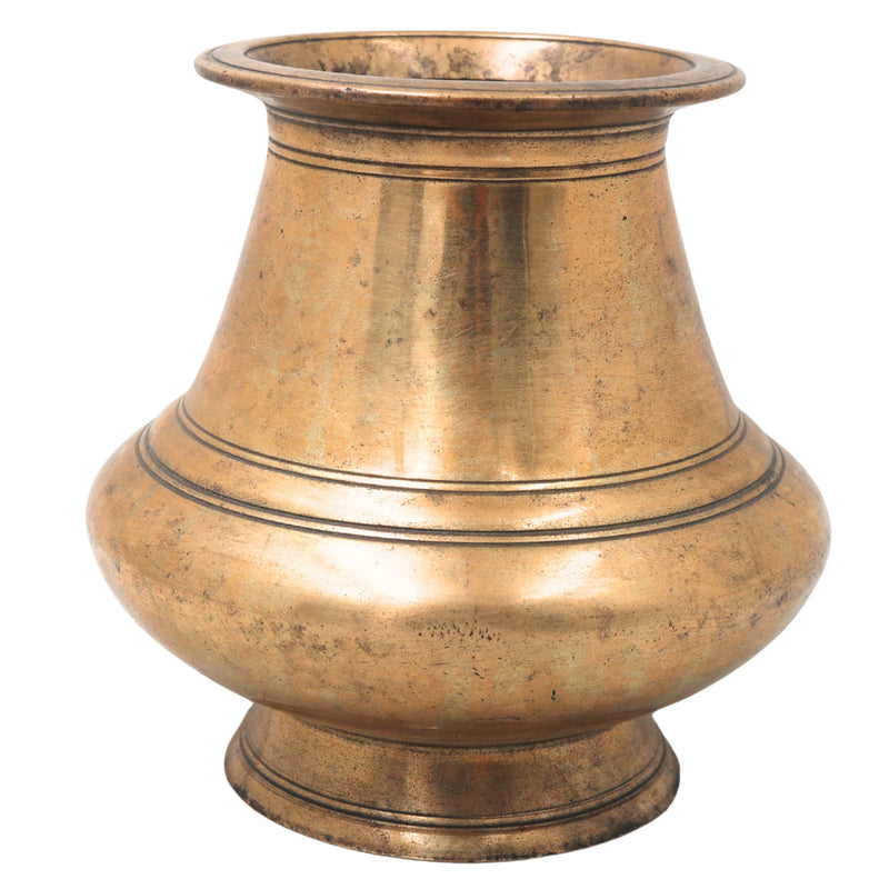 Brass Vintage Chambu Lota Kalash Handcrafted Traditional Chola Purna Kumbha for Pooja, Vastu & Gifting, Gold, 5 Inch, 1 Piece