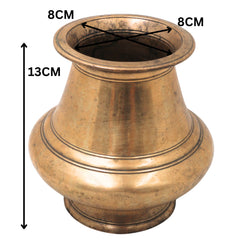 Brass Vintage Chambu Lota Kalash Handcrafted Traditional Chola Purna Kumbha for Pooja, Vastu & Gifting, Gold, 5 Inch, 1 Piece