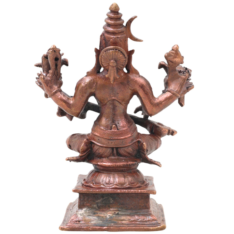 Handcrafted Copper Raja Matangi Idol, Raja Shyamala Devi Murti, Sacred Mahavidya Vigraham for Pooja, Vastu &amp; Home Decor, Brown, 4.5 Inch, 1 Piece