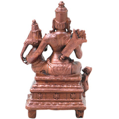 Handcrafted Copper Sita Ram Idol, Sri Ram Janaki Murti, Divine Pooja Vigraha for Home Temple &amp; Spiritual Décor, Brown, 3.5 Inch, 1 Piece