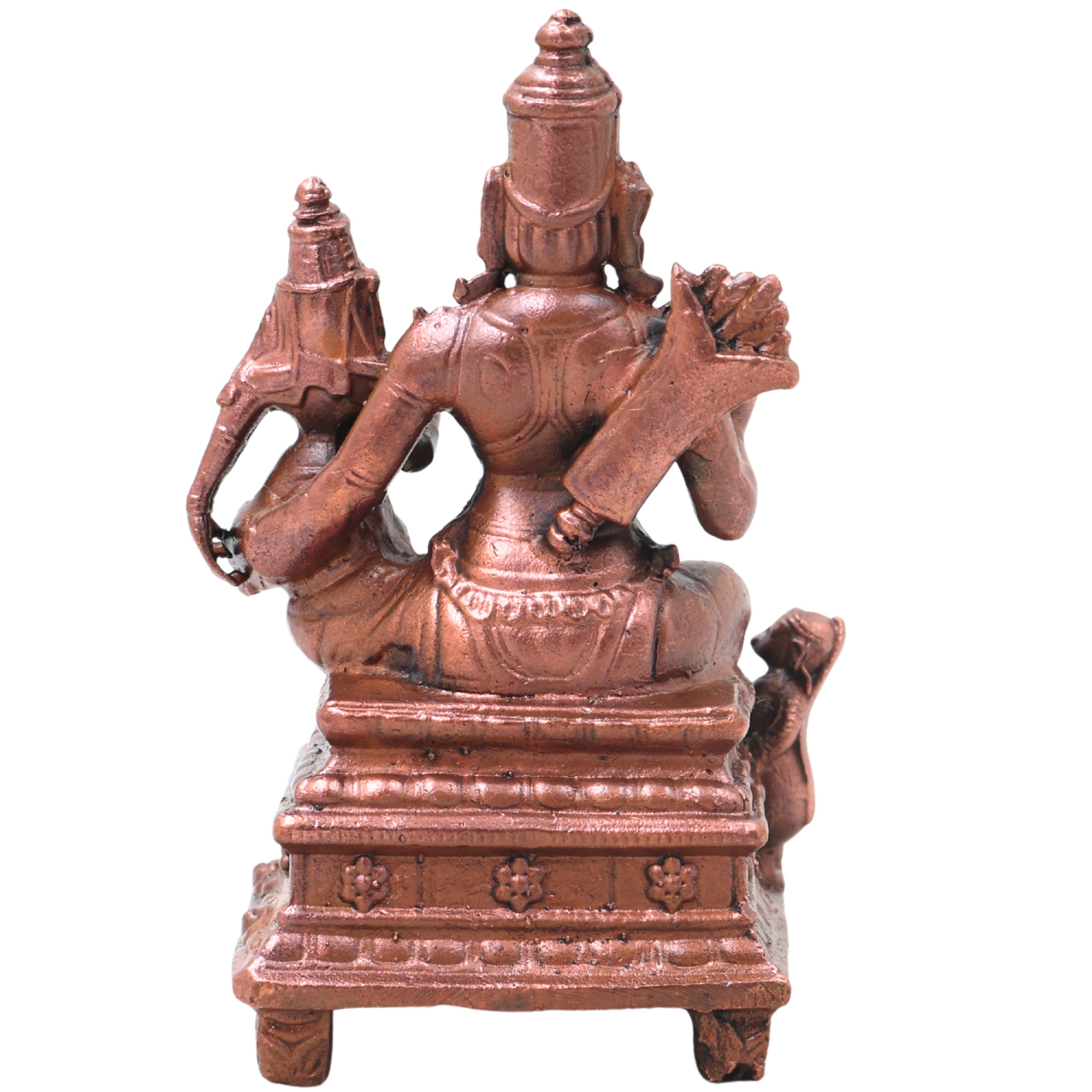 Handcrafted Copper Sita Ram Idol, Sri Ram Janaki Murti, Divine Pooja Vigraha for Home Temple &amp; Spiritual Décor, Brown, 3.5 Inch, 1 Piece