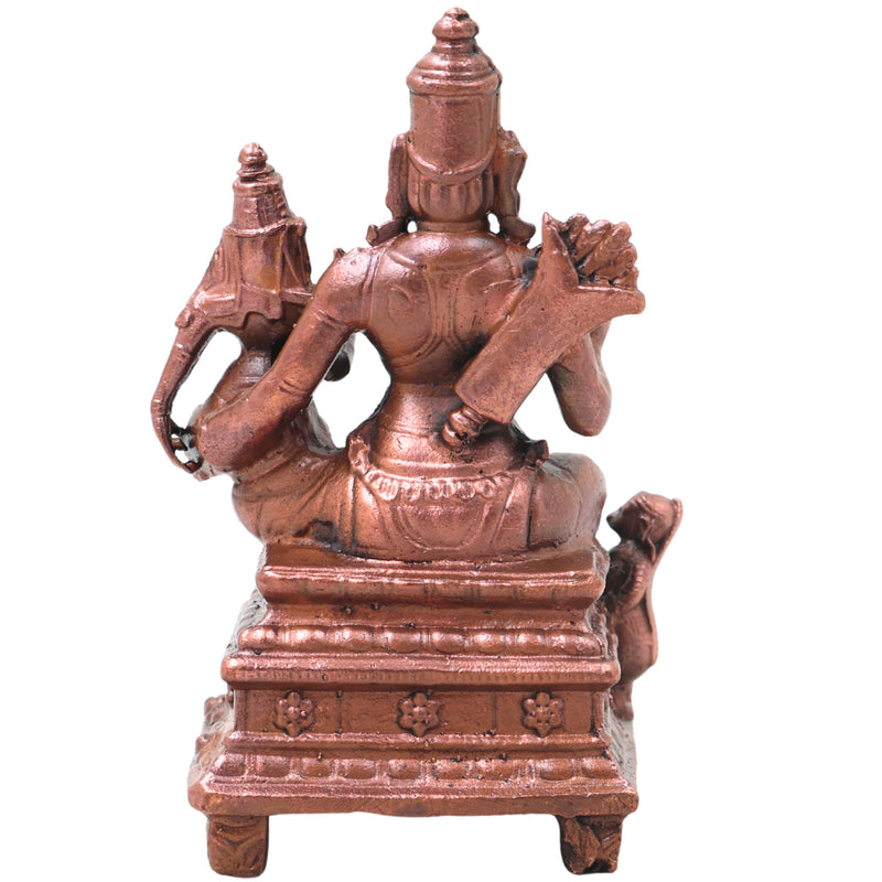 Handcrafted Copper Sita Ram Idol, Sri Ram Janaki Murti, Divine Pooja Vigraha for Home Temple &amp; Spiritual Décor, Brown, 3.5 Inch, 1 Piece