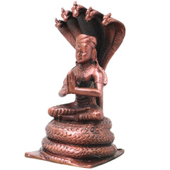 Handcrafted Copper Manavala Mamunigal Idol, Sri Vaishnava Acharya Murti for Pooja, Temple &amp; Spiritual Decor, Brown, 4.5 Inch, 1 Piece