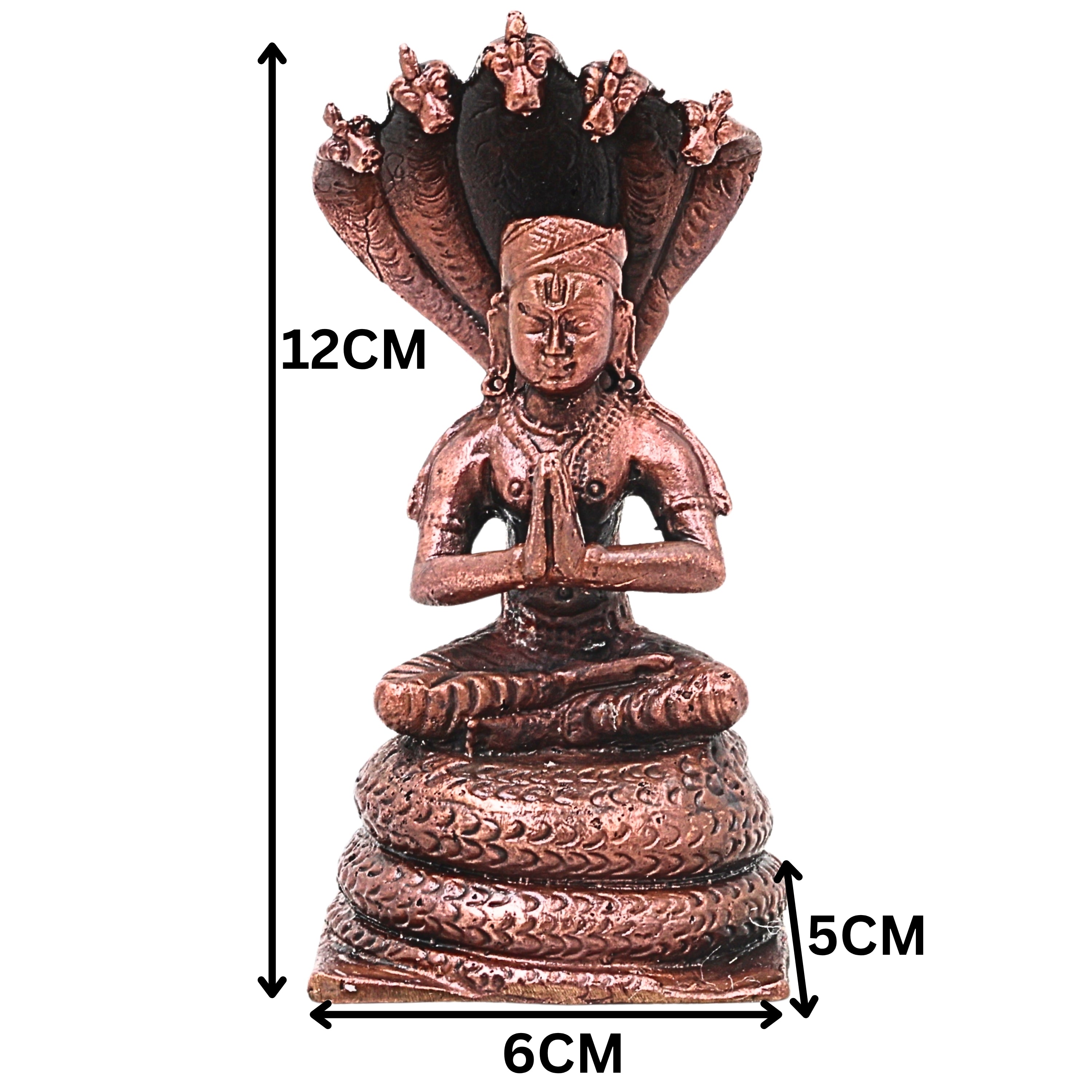 Handcrafted Copper Manavala Mamunigal Idol, Sri Vaishnava Acharya Murti for Pooja, Temple &amp; Spiritual Decor, Brown, 4.5 Inch, 1 Piece