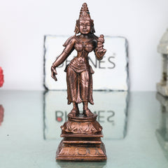 Handcrafted Copper Bhudevi Idol, Sacred Bhumi Devi Murti for Pooja, Vastu, Home Decor &amp; Spiritual Gifting, Brown, 4.5 Inch, 1 Piece