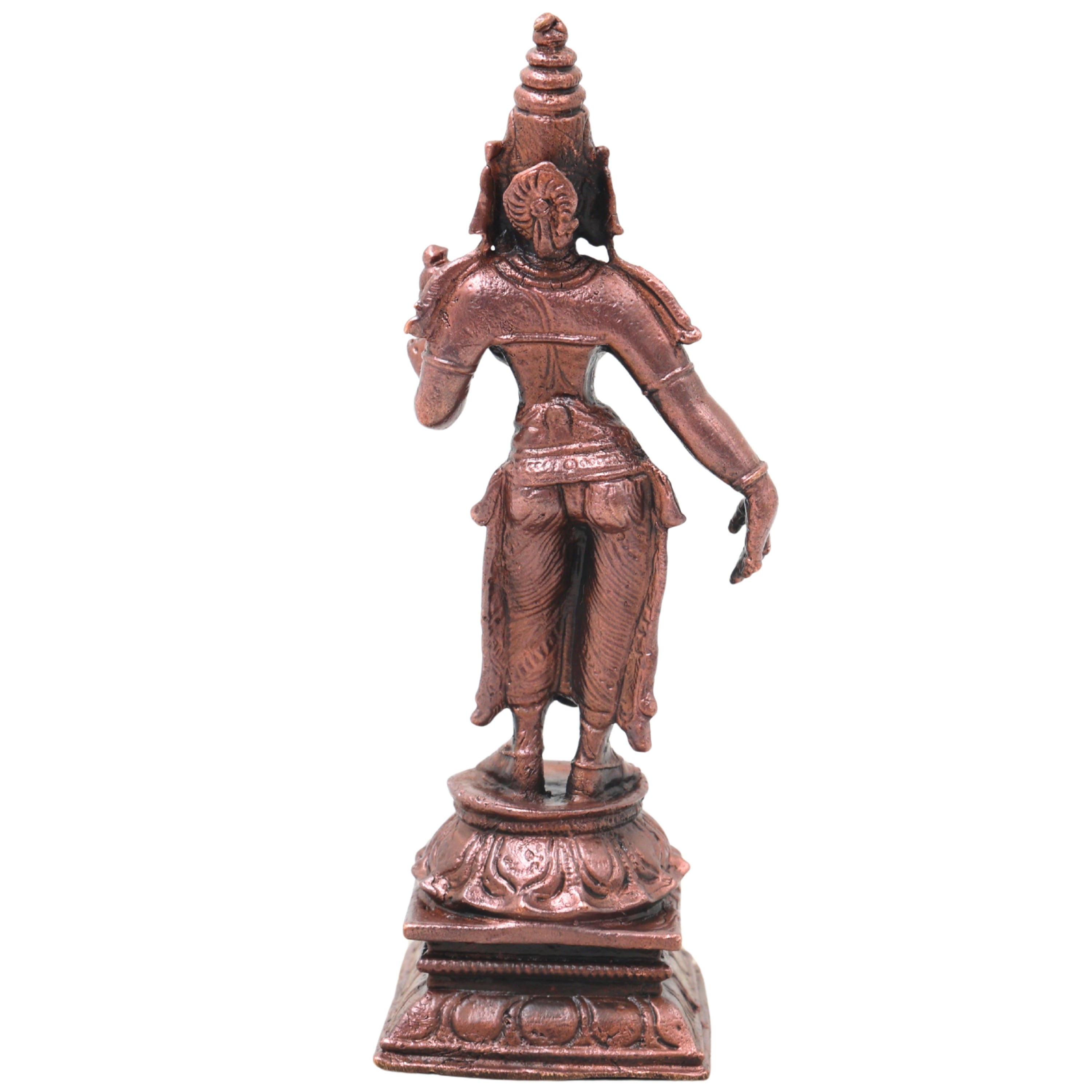 Handcrafted Copper Bhudevi Idol, Sacred Bhumi Devi Murti for Pooja, Vastu, Home Decor &amp; Spiritual Gifting, Brown, 4.5 Inch, 1 Piece
