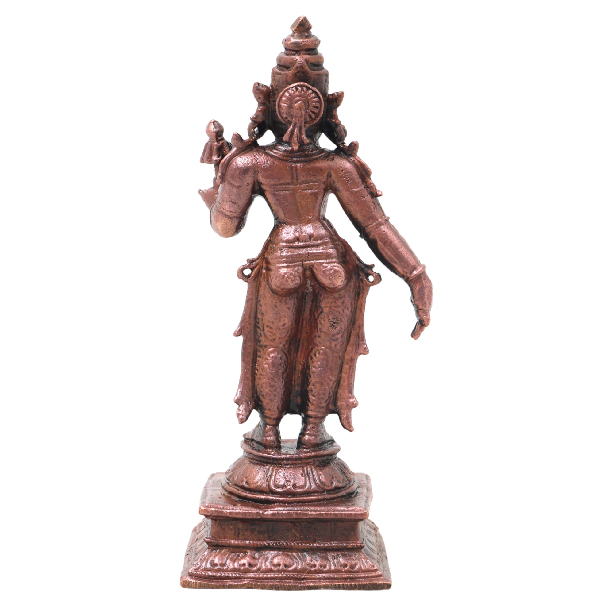 Handcrafted Copper Bhudevi Idol, Bhumi Devi Prithvi Mata Murti for Pooja, Home Decor & Traditional Gifting, Brown, 4.5 Inch, 1 Piece