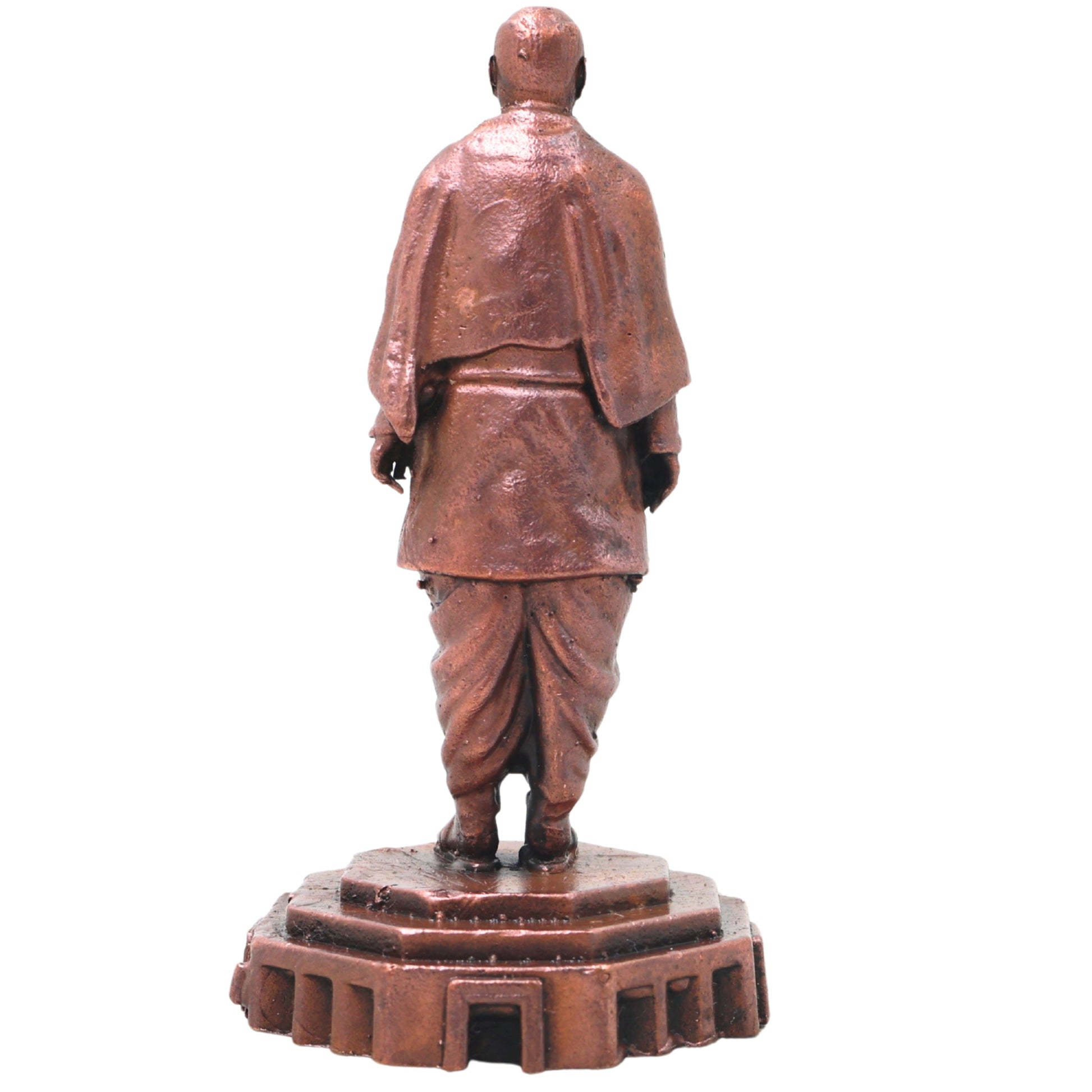 Copper Vallabhbhai Patel Idol Handcrafted Traditional Sculpture, Sardar Patel Statue for Home Decor & Gifting, Brown, 4 Inch, 1 Piece