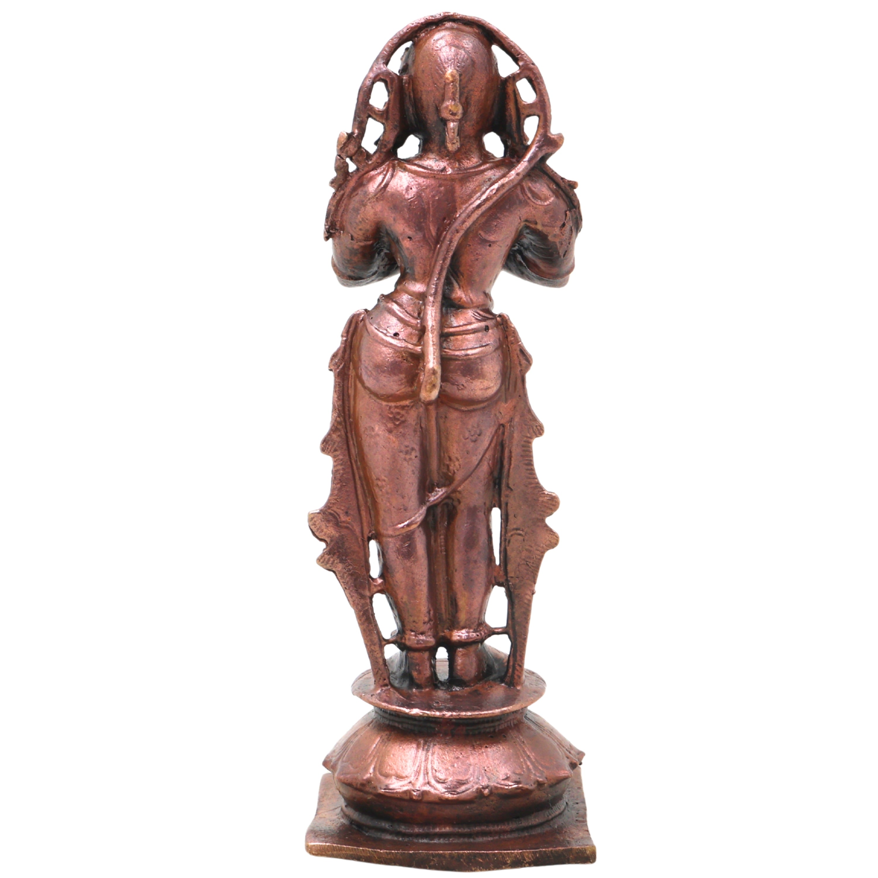 Copper Hanuman Idol Handcrafted Bajrangbali Anjaneya Murti for Pooja, Vastu, Home Decor & Gifting, Brown, 4 Inch, 1 Piece