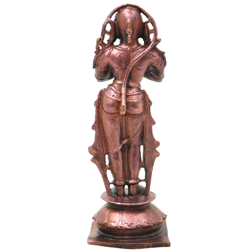 Copper Hanuman Idol Handcrafted Bajrangbali Anjaneya Murti for Pooja, Vastu, Home Decor & Gifting, Brown, 4 Inch, 1 Piece