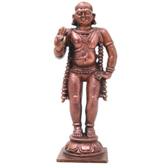 Copper Saint Manikkavasagar Idol Handmade Traditional Murti for Pooja, Home Decor & Spiritual Gifting, Brown, 4.5 Inch, 1 Piece
