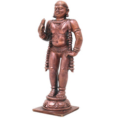 Copper Saint Manikkavasagar Idol Handmade Traditional Murti for Pooja, Home Decor & Spiritual Gifting, Brown, 4.5 Inch, 1 Piece