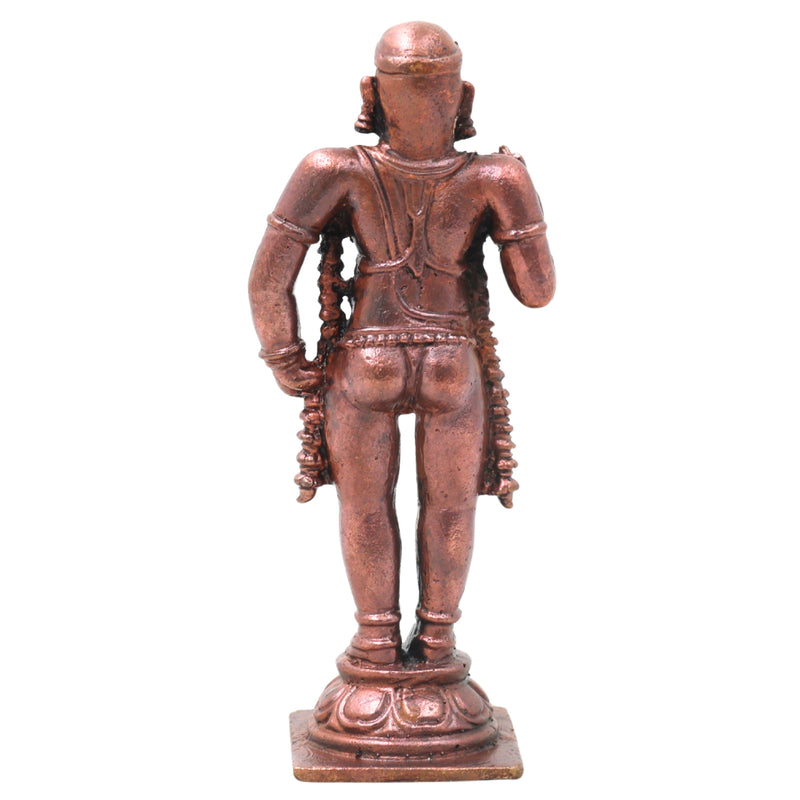 Copper Saint Manikkavasagar Idol Handmade Traditional Murti for Pooja, Home Decor & Spiritual Gifting, Brown, 4.5 Inch, 1 Piece