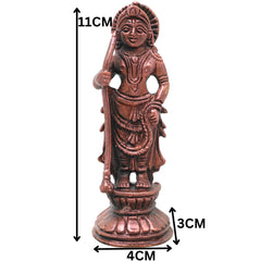 Copper Udupi Krishna Idol Handcrafted Bala Gopala Murti Traditional Chola Style for Pooja, Decor & Gifting, Brown, 4.5 Inch, 1 Piece