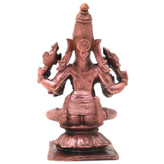Copper Hayagriva Idol Handcrafted Traditional Chola Style Murti for Pooja, Home Decor, Gifting & Temple Worship, Brown, 4.5 Inch, 1 Piece