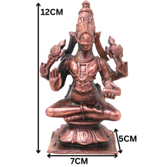 Copper Hayagriva Idol Handcrafted Traditional Chola Style Murti for Pooja, Home Decor, Gifting & Temple Worship, Brown, 4.5 Inch, 1 Piece