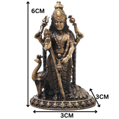 Brass Kartikeya Idol Handcrafted Murugan Subrahmanya Skanda Traditional Chola Murti for Pooja Decor & Gifting, Gold, 2.5 Inch, 1 Piece