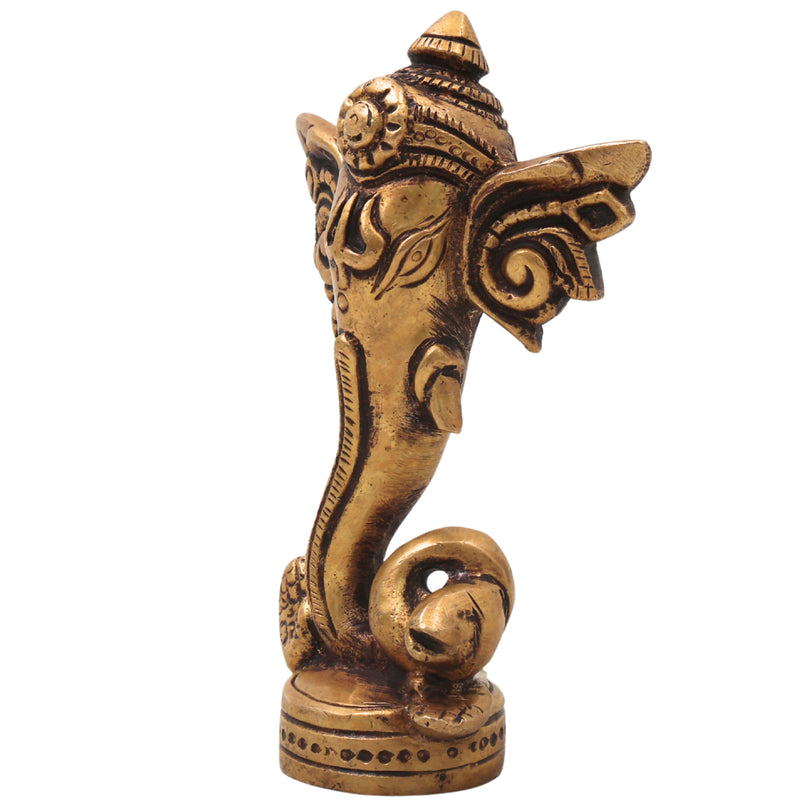 Brass Ganapati Vinayaka Idol Handcrafted Traditional Chola Style Murti for Pooja Home Decor & Gifting, Gold, 4.5 Inch, 1 Piece