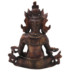 Brass Kubera Idol Murti, Handcrafted Dhan Kubera Wealth God Statue for Pooja, Home Decor & Spiritual Gifting, Gold, 10 Inch, 1 Piece